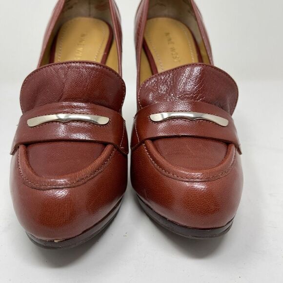 Nine West DancinDark Women's Classic Platform Pumps Slip On Brown Size 6.5 - Picture 3 of 13